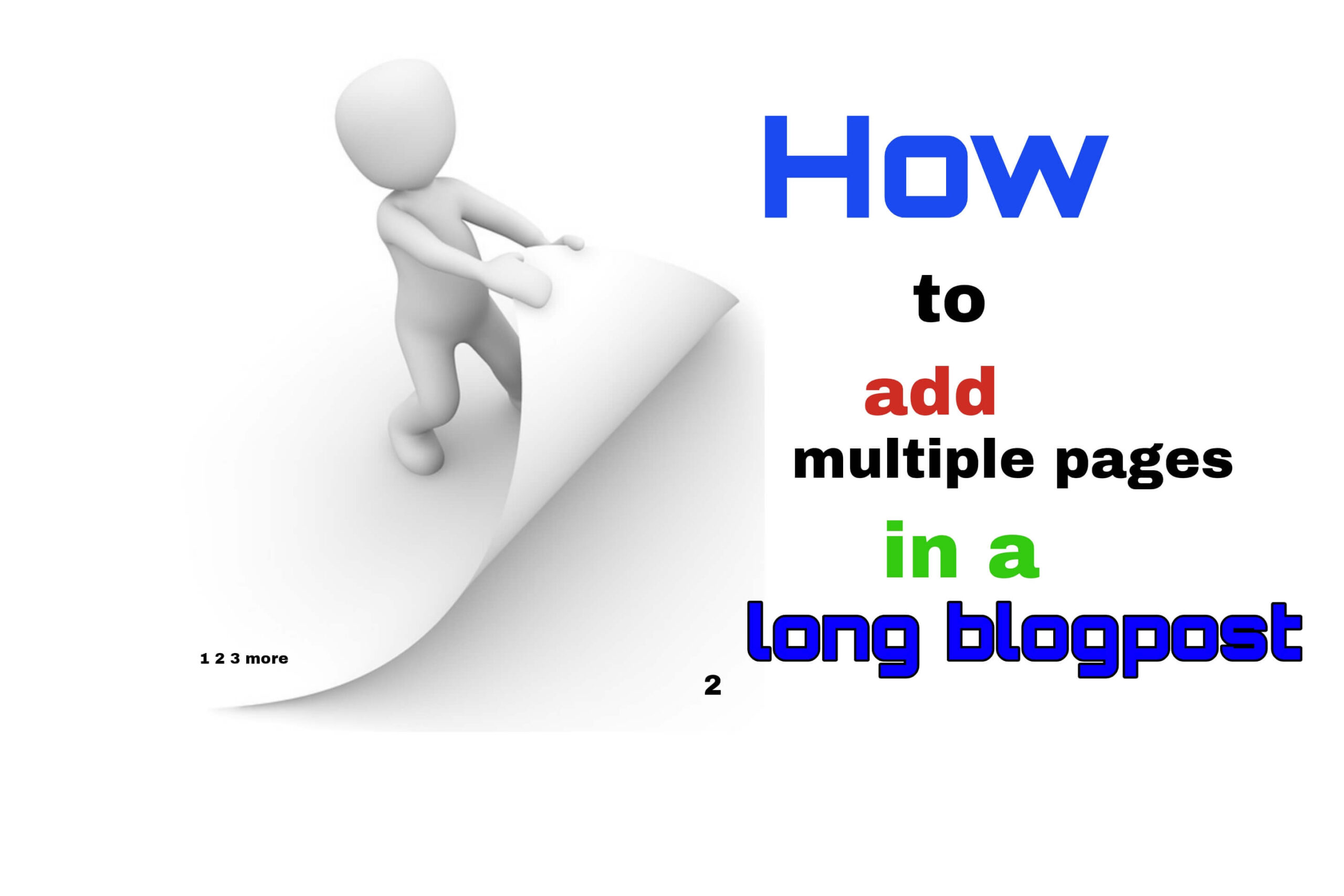 How to add multiple page in a blogpost featured