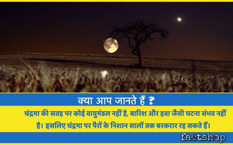 Moon Facts in Hindi 